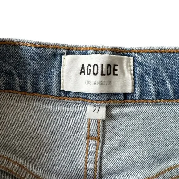 NEW AGOLDE Riley Straight Crop Jeans Distressed - Picture 4 of 11